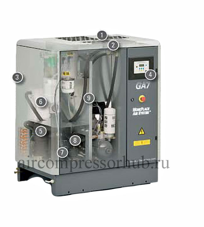 Винтовой компрессор Atlas Copco GA7 13P FM Винтовой компрессор Atlas Copco GA7 13P FM