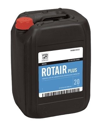 Rotair Plus 1630144420. Масло компрессорное минеральное Rotair Plus 1630144420 20 л. для легкой и тяжелой промышленности. Диапазон температуры окружающей среды от 0 до +35 °C.