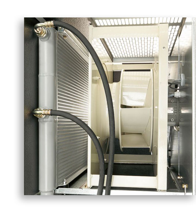 Блок вытяжного вентилятора на компрессорах Атлас Копко GA 11-30.