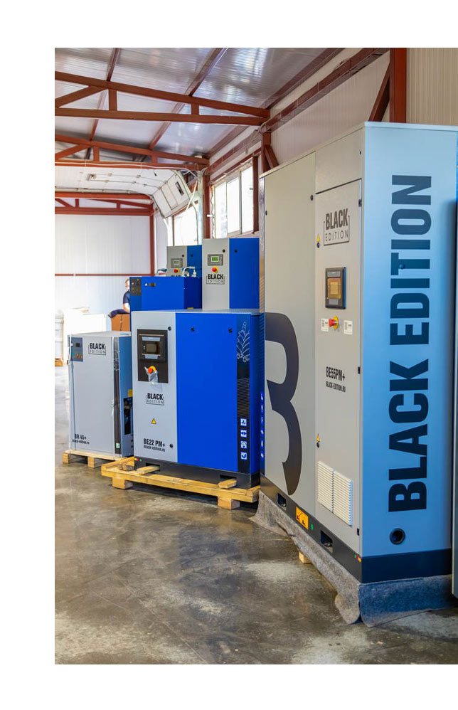 Винтовые промышленные компрессоры Black Edition.
