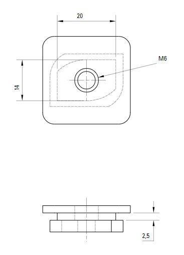 Схема гайки