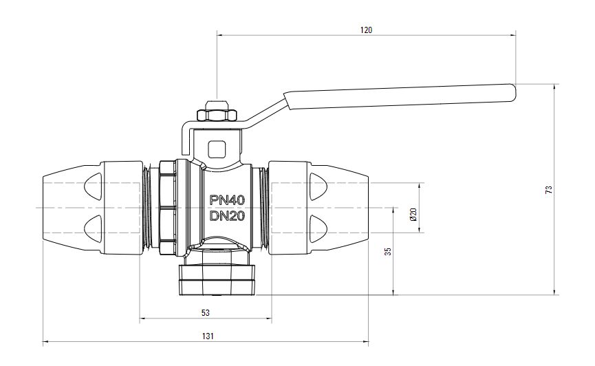 Схема шарового крана AIRnet (для систем трубопровода сжатого воздуха)Алюминиевая труба. Диаметр 20 мм. Схема шарового крана AIRnet (для систем трубопровода сжатого воздуха)Алюминиевая труба. Диаметр 20 мм.