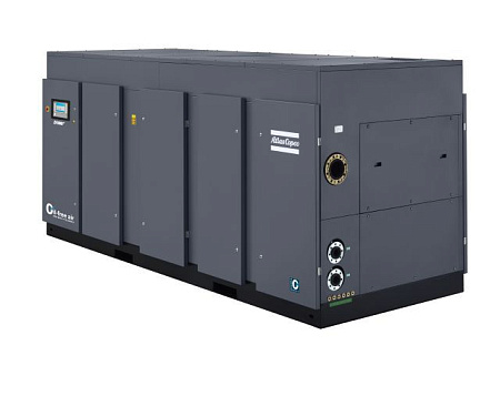 Турбокомпрессор Atlas Copco ZH 15000+ Безмасляный, трехступенчатый, воздушный, турбокомпрессор Atlas Copco ZH 15000+ с предустановленным коллектором охлаждающей воды, встроенным продувочным клапаном с глушителем.