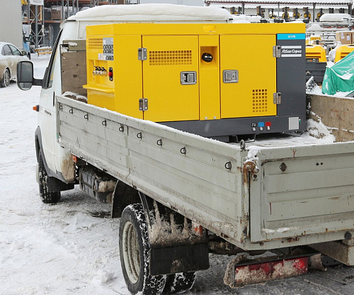 Компрессор Atlas Copco U 130. Дизельный передвижной компрессор малой мощности на раме Atlas Copco U 130.