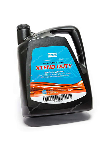 Roto Synthetic Fluid Xtend Duty 5 л. Синтетическое масло Atlas Copco Roto Synthetic Fluid Xtend Duty 2901170000 для компрессоров серии GA, GX, GN, GR. Пластиковая канистра 5 литров. Диапазон температуры окружающей среды от 0 до +46 °C.