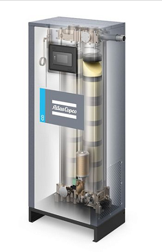 Осушитель Atlas Copco CD 100+. Адсорбционный осушитель сжатого воздуха Atlas Copco CD 100+ с холодной регенерацией. Используется для продувки только сжатый воздух, что уменьшает число электрических подключений.