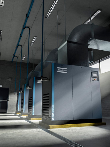 Atlas Copco Atlas Copco GA 37 VSD Workplace. Винтовой, воздушный маслонаполненный компрессор Atlas Copco GA 37 VSD Workplace