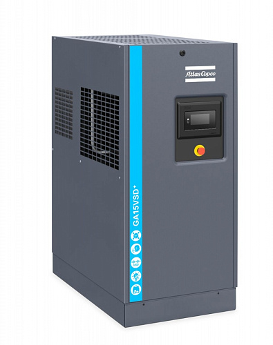 Atlas Copco компрессор GA15 VSD+ 13FF Atlas Copco компрессор GA15 VSD+ 13FF, винтовой, электрический, воздушный, маслозаполненный.