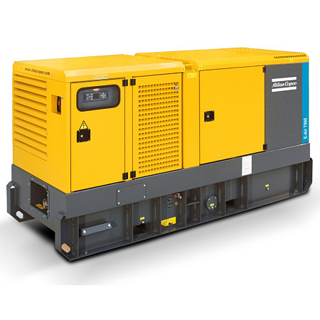 Электрический компрессор Atlas Copco E-Air T900. Электрический передвижной компрессор Atlas Copco E-Air T900 с электродвигателем, на раме. На компрессоры на шасси выдается ПТС или ПСМ.