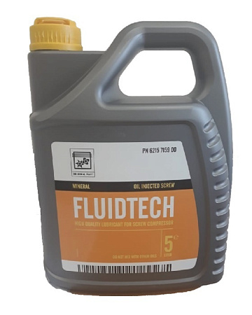 FluidTech 6215715900. Масло компрессорное минеральное FluidTech 6215715900 5 л. для легкой и тяжелой промышленности.