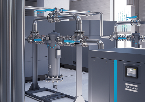 Компрессорная комната. Компрессор ZH 630 и осушитель воздуха Атлас Копко FD 3D. Компрессорная комната. Компрессор ZH 630 и осушитель воздуха Атлас Копко FD 3D.