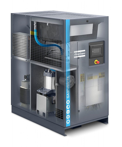 Atlas Copco компрессор GA37L VSD+ FF Atlas Copco компрессор GA37L VSD+ FF, винтовой, электрический, воздушный, маслозаполненный.