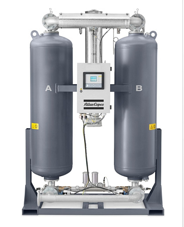 Осушитель воздуха Atlas Copco AD480. Адсорбционный осушитель сжатого воздуха Atlas Copco AD480. Осушитель горячей регенерации с продувкой серии AD использует сжатый воздух и теплоту от нагревателя.