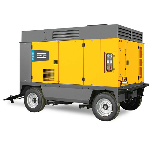 Электрический компрессор Atlas Copco XRHS 930E. Электрический передвижной компрессор Atlas Copco XRHS 930E с электродвигателем, на шасси. На компрессоры на шасси выдается ПТС или ПСМ.