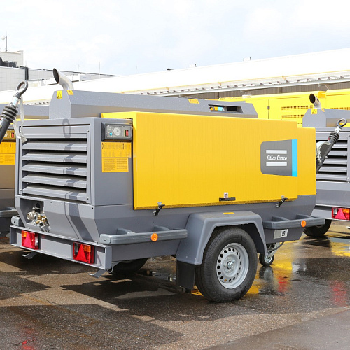 Компрессор Atlas Copco XATS 156. Дизельный, передвижной, компрессор Atlas Copco XATS 156 на шасси.