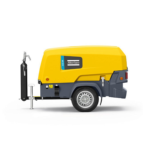 Компрессор Atlas Copco XAS 88. Дизельный передвижной компрессор малой мощности на шасси Atlas Copco XAS 88.