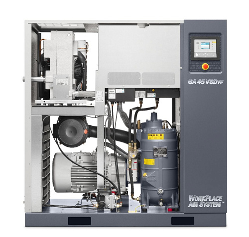 Atlas Copco Atlas Copco GA 45 VSD FF. Винтовой, воздушный маслонаполненный компрессор Atlas Copco GA 45 VSD FF