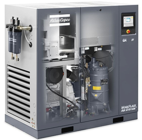 Atlas Copco компрессор GA55 7.5FF Atlas Copco компрессор GA55 7.5FF, винтовой, электрический, воздушный, маслозаполненный.