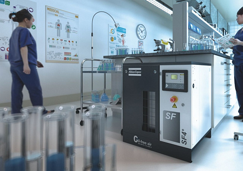 Atlas Copco компрессор SF2+ 10P Monoblock с Eleknronikon Atlas Copco компрессор SF2+ 10P Monoblock, спиральный, электрический, воздушный, безмасляный.