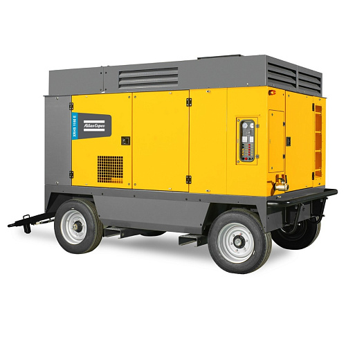 Электрический компрессор Atlas Copco XRHS 1150E. Электрический передвижной компрессор Atlas Copco XRHS 1150E с электродвигателем, на шасси. На компрессоры на шасси выдается ПТС или ПСМ.