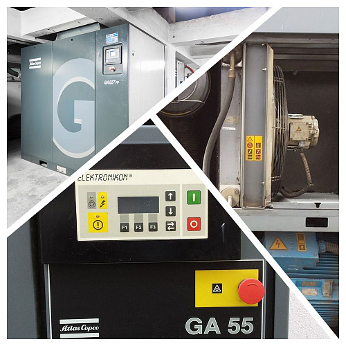 Atlas Copco компрессор GA55 8.5P Atlas Copco компрессор GA55 8.5P, винтовой, электрический, воздушный, маслозаполненный.