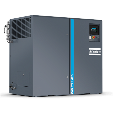 Atlas Copco ZT22 MED Duplex. Ротационный, безмасляный, двухступенчатый, зубчатый компрессор Atlas Copco ZT22 MED Duplex Air-cooled.