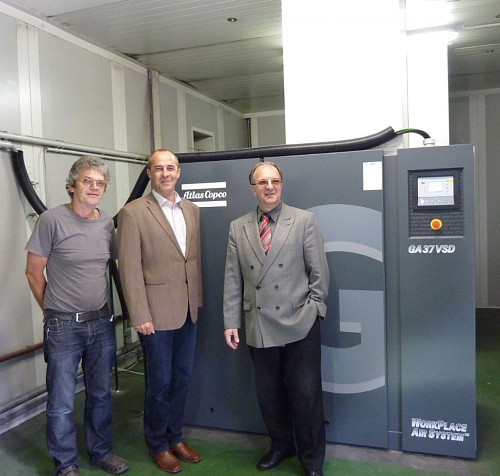 Atlas Copco Atlas Copco GA 37 VSD FF. Винтовой, воздушный маслонаполненный компрессор Atlas Copco GA 37 VSD FF