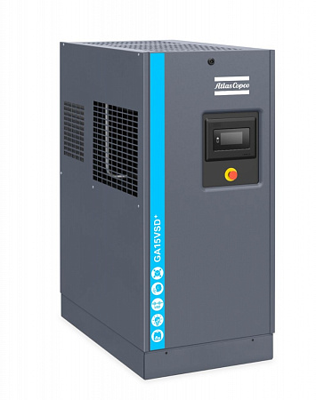 Atlas Copco компрессор GA15 VSD+ 13FF Atlas Copco компрессор GA15 VSD+ 13FF, винтовой, электрический, воздушный, маслозаполненный.