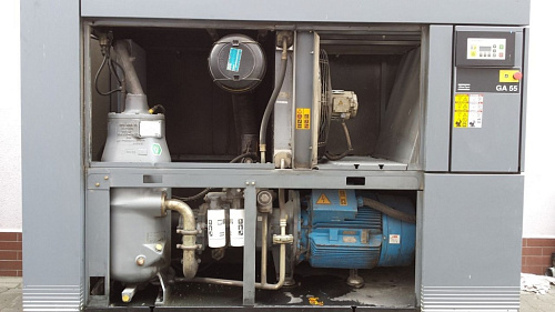 Atlas Copco компрессор GA55+ 10FF Atlas Copco компрессор GA55+ 10FF, винтовой, электрический, воздушный, маслозаполненный.