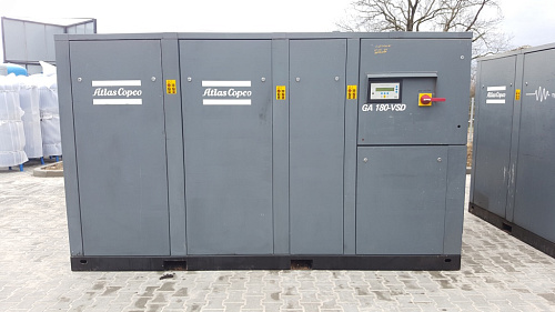 Atlas Copco компрессор GA 180 VSD FF Atlas Copco компрессор GA 180 VSD FF, винтовой, электрический, воздушный, маслозаполненный.