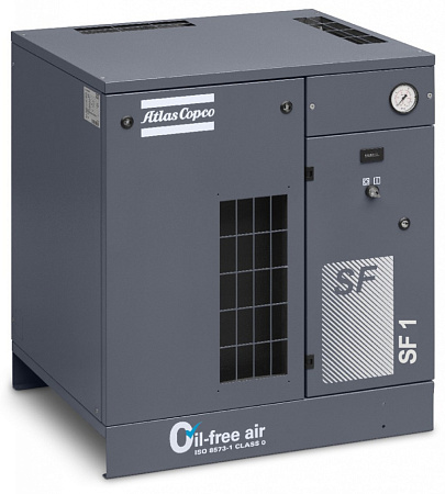 Компрессор Atlas Copco SF 1 FF. Стоматологический медицинский спиральный компрессор Atlas Copco SF 1 FF со встроенным осушителем.