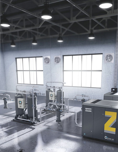 Atlas Copco BD 630. Адсорбционный осушитель воздуха Atlas Copco прогревом и продувкой серии BD 630, температура сжатого воздуха на входе: 35 °C/100 °F.