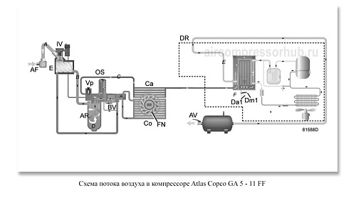 Atlas Copco компрессор GA5 8.5P FM Atlas Copco компрессор GA5 8.5P FM, винтовой, электрический, воздушный, маслозаполненный.