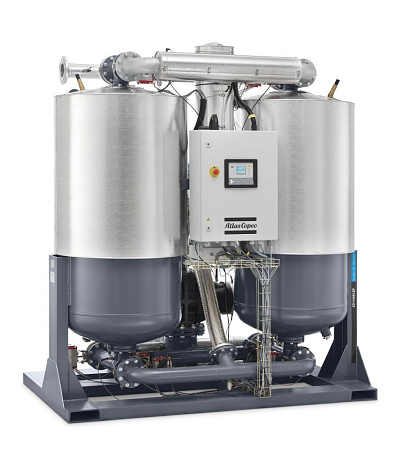 Осушитель воздуха Atlas Copco XD 550+. Адсорбционный осушитель воздуха Atlas Copco (Атлас Копко) XD 550+ с охлаждением без продувки используют тепло, вырабатываемое при сжатии, для регенерации адсорбента. Осушитель XD 550+ не потребляет сжатого воздуха в процессе нагрева или охлаждения.